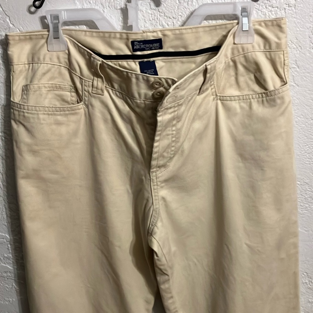 Vintage 2000 Y2K Abercrombie and Fitch button fly military Khaki flare pants